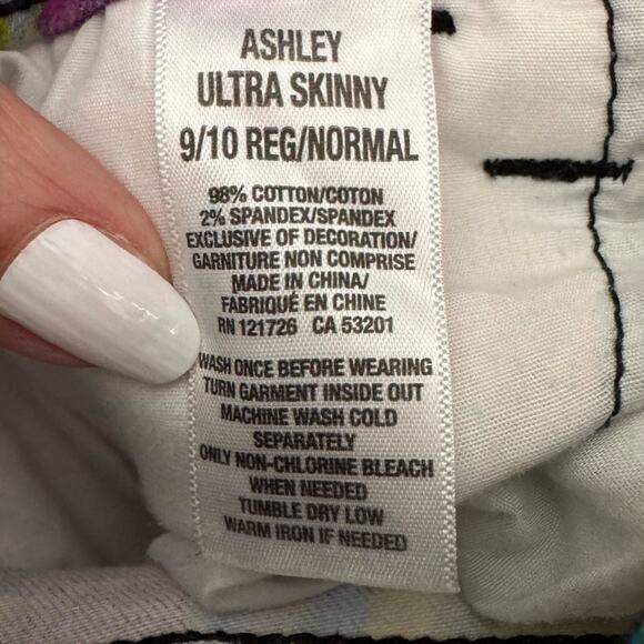 Aeropostale Ashley Floral Skinny Fit Jeans Multicoloured Size 9/10 - Picture 10 of 10